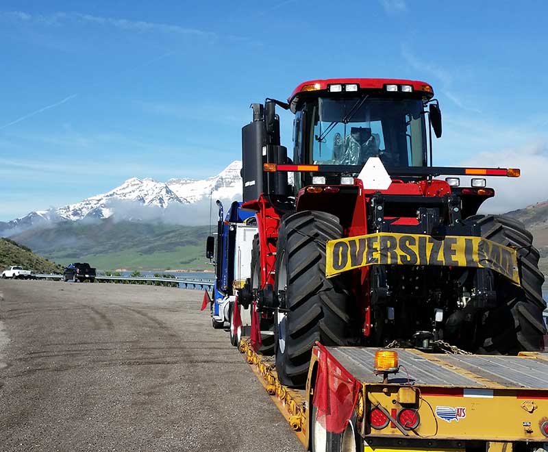 Oversize Shipment on Lowboy trailer