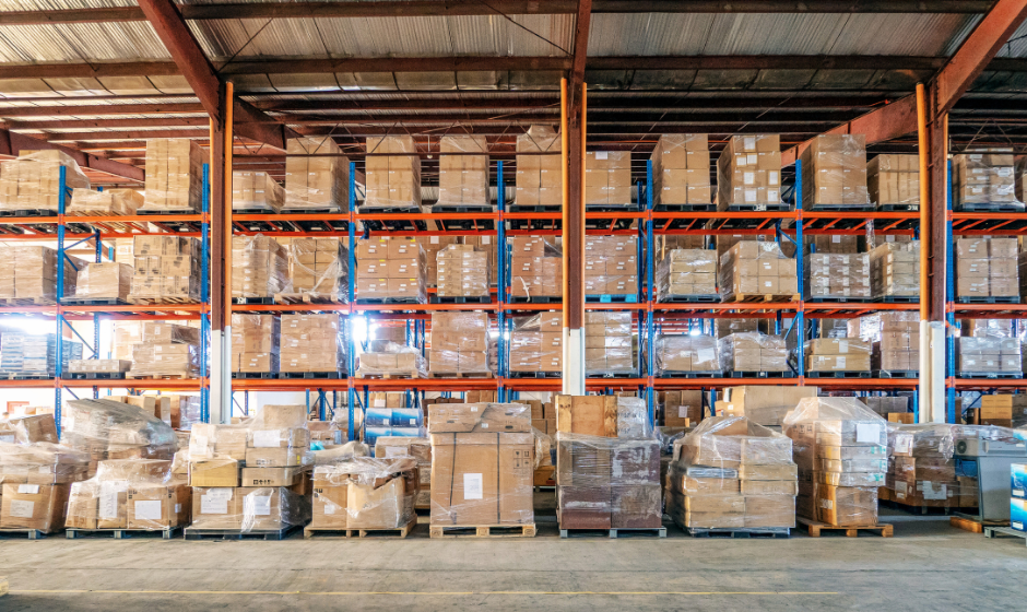 A warehouse full of shipping boxes