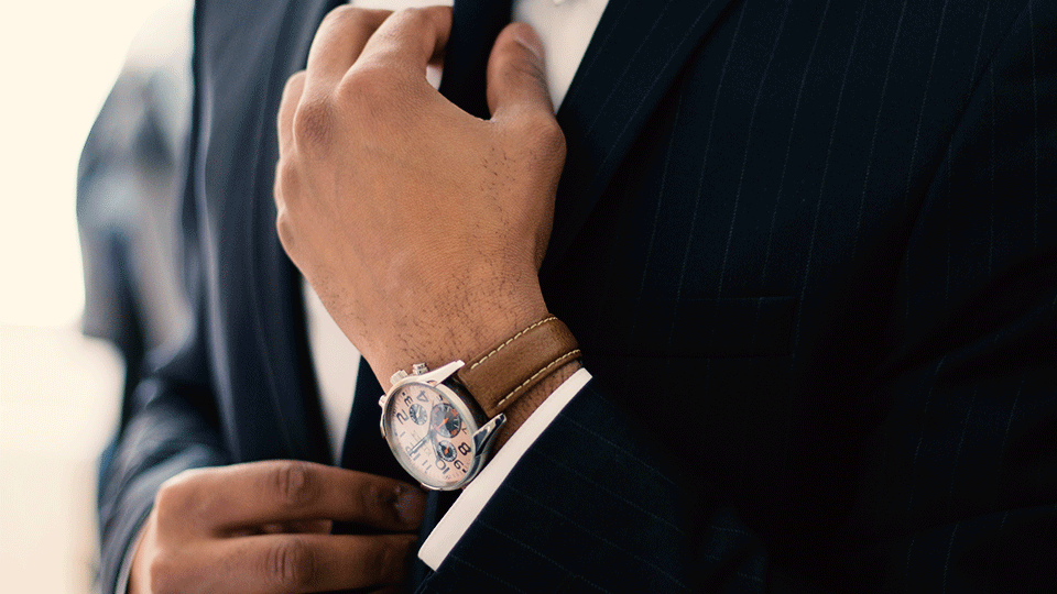 Male Office Worker in Suit