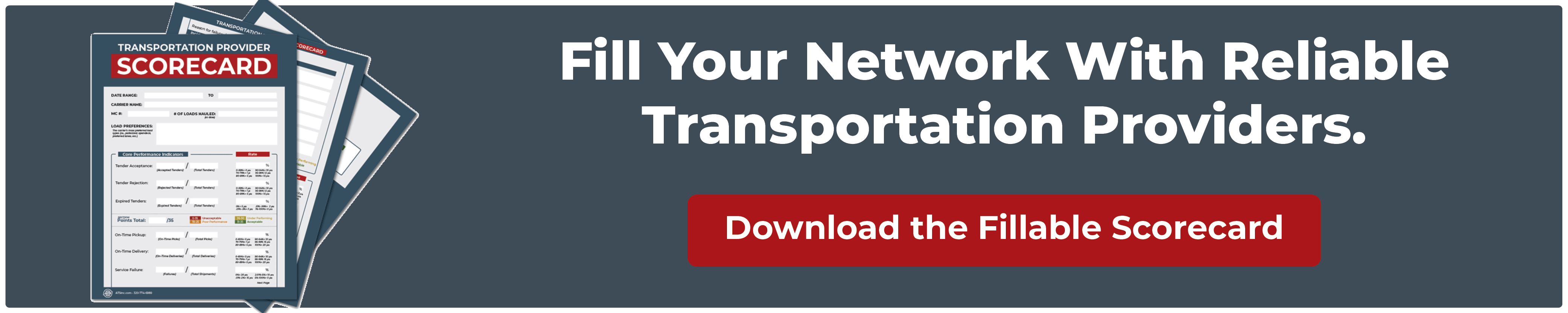 Transportation Provider Scorecard CTA