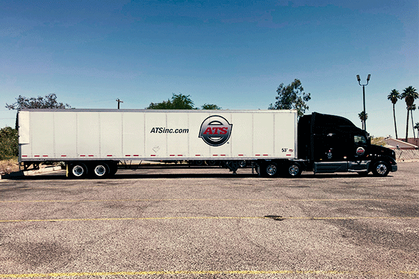 Semi-Trailer-Retail-Goods-Parking-Lot