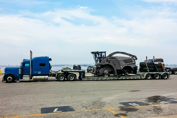 Heavy haul equipment shipment